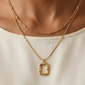 Hammered Rectangle Layered Necklace