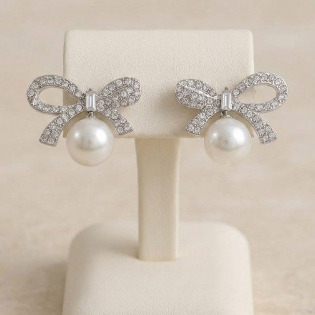 Cubic Zirconia Alloy Stud Earring