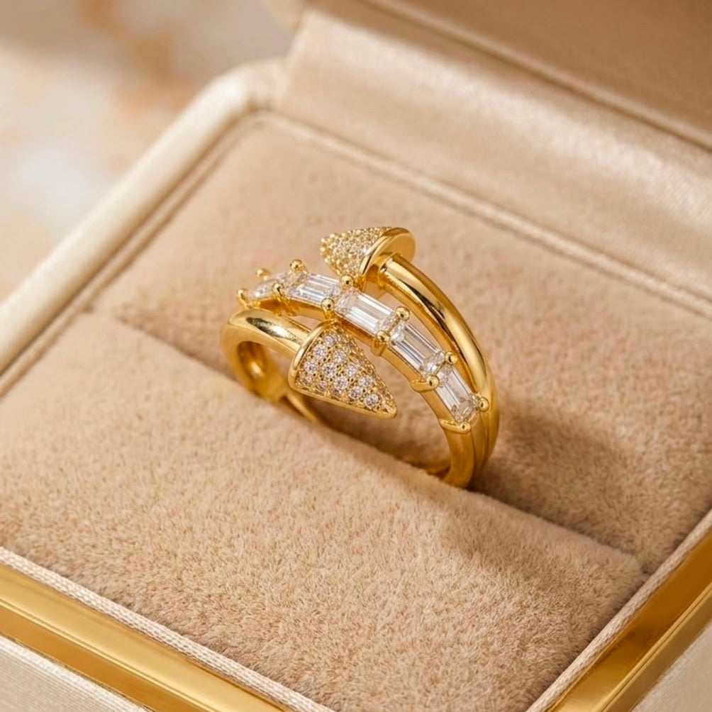 Triple layer nail ring