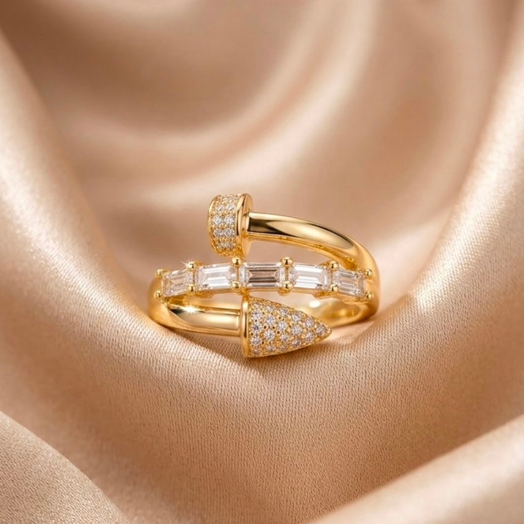 Triple layer nail ring